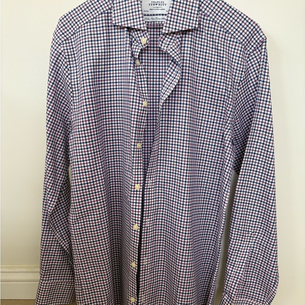 Charles Tyrwhitt Dress Shirt 15.5 34, Extra Slim Fit Non-Iron, Pre-Owned